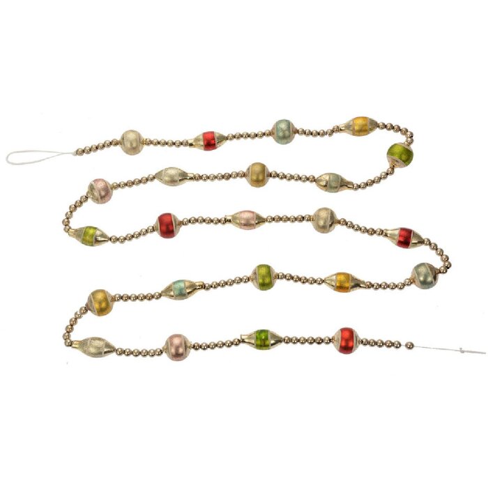 Clayre & Eef 65994 Ghirlanda natalizia effetto argento 180 cm in ferro