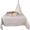 Clayre & Eef BNS01 Tovaglia 100x100 cm Beige Grigio Motivo coniglio Casa di campagna