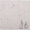 Clayre & Eef BNS43 Set di 6 tovaglioli 40x40 cm Beige Grigio Motivo coniglietto