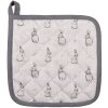 Clayre & Eef BNS45 Portapentole 20x20 cm Beige Grigio con motivo di coniglietto