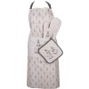 Clayre & Eef BNS45 Portapentole 20x20 cm Beige Grigio con motivo di coniglietto