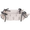 Clayre & Eef BNS47 Cestino per il pane 35x35x8 cm Beige Grigio con motivo a coniglietto
