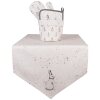 Clayre & Eef BNS50 Cestino per pane beige grigio 15x16 cm con motivo a coniglietto
