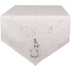 Clayre & Eef BNS65 Runner da tavola 50x160 cm in cotone beige grigio stile country