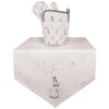 Clayre & Eef BNS65 Runner da tavola 50x160 cm in cotone beige grigio stile country