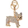 Juleeze JZKC0166 Portachiavi Bulldog Oro Strass 5x2x6 cm