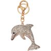 Juleeze JZKC0170 Portachiavi delfino con strass color oro 6x2x7 cm