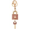 Juleeze JZKC0180 Portachiavi color oro rosa con cristalli 4x2x5 cm