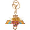 Juleeze JZKC0184 Portachiavi oro rosa in ferro 5x2x7 cm con strass
