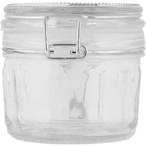 Clayre & Eef 6GL5034 Vasetto con coperchio 10x7x6 cm in vetro stile country