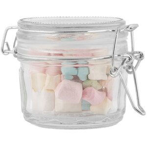 Clayre & Eef 6GL5034 Vasetto con coperchio 10x7x6 cm in vetro stile country