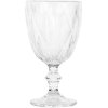 Clayre & Eef 6GL5046 Bicchiere da vino 200ml design tagliato Ø8xH16cm Trasparente