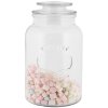 Clayre & Eef Barattolo con coperchio in stile country Ø 12x21 cm Trasparente
