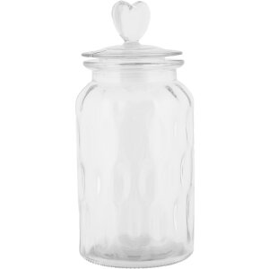 Vasetto Clayre & Eef con coperchio a cuore Ø 11x24 cm stile country
