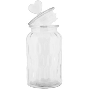 Vasetto Clayre & Eef con coperchio a cuore Ø 11x24 cm stile country