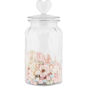 Vasetto Clayre & Eef con coperchio a cuore Ø 11x24 cm stile country