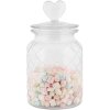 Barattolo Clayre & Eef con coperchio a cuore Ø 11x20 cm in vetro stile country