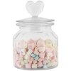 Barattolo Clayre & Eef con coperchio a cuore in vetro Ø11 cm H16 cm stile country