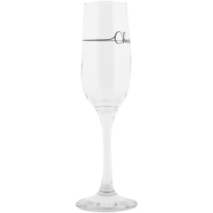 Clayre & Eef Bicchiere da champagne Cheers Design 200 ml