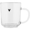 Bicchiere da tè Clayre & Eef Motivo cuore 200 ml Trasparente Design elegante