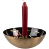 Clayre & Eef 65881 Candeliere Oro Nero Ø 17x6 cm Ferro Stile Barocco