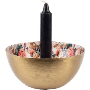 Clayre & Eef 65882 Candeliere oro 14 cm design romantico in ferro