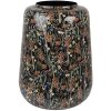 Clayre & Eef 65886 Vaso decorativo in ferro nero marrone Ø 31x40 cm Design botanico