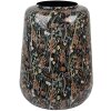 Clayre & Eef 65886 Vaso decorativo in ferro nero marrone Ø 31x40 cm Design botanico