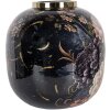Clayre & Eef 65888 Vaso decorativo in ferro nero rosa Ø 29x29 cm