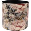 Clayre & Eef 65894 Vaso da fiori in ferro grigio rosa Ø 16x15 cm Design romantico