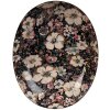 Clayre & Eef 65896 Ciotola in ferro nero floreale 34x27x7 cm