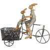 Decorazione Clayre & Eef coniglio in bicicletta stile country 28x12x23 cm