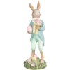 Clayre & Eef Coniglio decorativo in poliresina pastello stile country 5x5x13 cm