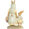 Clayre & Eef 6PR5453 Coniglio decorativo in poliresina beige verde giallo 14x7x20 cm