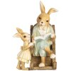 Clayre & Eef figurina decorativa coniglio stile country in poliresina 12x11x17 cm Beige