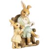 Clayre & Eef figurina decorativa coniglio stile country in poliresina 12x11x17 cm Beige