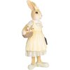 Clayre & Eef 6PR5455 Coniglio decorativo beige giallo 8x5x15 cm Decorazione pasquale