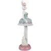 Clayre & Eef Figurina decorativa Coniglio Ballerina Bianco Verde Rosa 9x8x23 cm