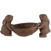 Coniglio decorativo con uovo marrone 34x15x15 cm in poliresina stile country di Clayre & Eef