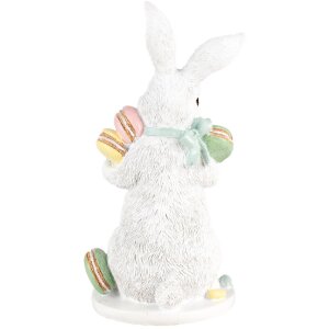 Clayre & Eef Decorazione Coniglio Bianco Rosa 13x15x25 cm Decorazione di Pasqua