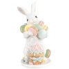 Clayre & Eef Decorazione Coniglio Bianco Rosa 13x15x25 cm Decorazione di Pasqua