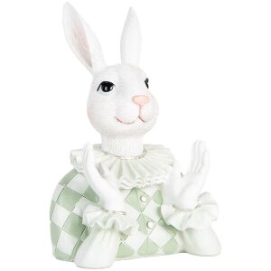 Coniglio decorativo Clayre & Eef Bianco Verde...