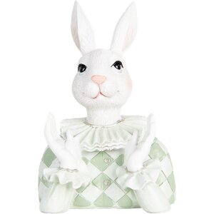 Coniglio decorativo Clayre & Eef Bianco Verde...