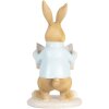 Coniglio decorativo Clayre & Eef Figurina di Pasqua Beige Blu 9x9x15 cm Stile Country