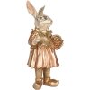 Clayre & Eef Coniglio decorativo Beige Rosa 14x13x35 cm Decorazione di Pasqua