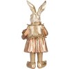 Clayre & Eef Coniglio decorativo Beige Rosa 14x13x35 cm Decorazione di Pasqua