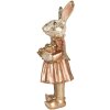 Clayre & Eef Coniglio decorativo Beige Rosa 14x13x35 cm Decorazione di Pasqua