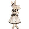 Coniglio decorativo Clayre & Eef Beige Nero 13x11x30 cm Figurina di Pasqua in poliresina