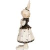 Coniglio decorativo Clayre & Eef Beige Nero 13x11x30 cm Figurina di Pasqua in poliresina