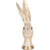 Clayre & Eef Coniglio decorativo in poliresina beige oro 14x15x37 cm Decorazione pasquale